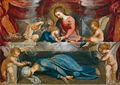 Santa Cecilia nel sepolcro assistita dalla Madonna col Bambino e da quattro Angeli