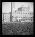 Siena, veduta di palazzo Pubblico durante il Palio