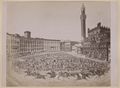 Disegno raffigurante una corsa del Palio di Siena