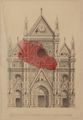 Disegno progettuale della facciata del duomo di Firenze