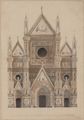 Disegno progettuale della facciata del duomo di Firenze
