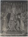 Lippo Memmi, particolare della Maestà', affresco nella sala di Dante nel palazzo Comunale di San Gimignano