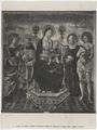 Andrea di Niccolò, dipinto della 'Madonna col Bambino tra i Santi Caterina d'Alessandria, Agostino, Maria e Sebastiano'