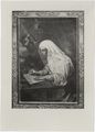 Scuola senese del sec. XVII, dipinto della 'Santa Caterina scrivente'