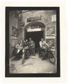 Ritratto di gruppo con sidecar al garage Indian