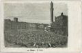 Disegno raffigurante una corsa del Palio di Siena