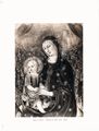 Sano di Pietro, particolare del dipinto della 'Madonna in trono col Bambino con angeli e i Santi Margherita, Caterina d'Alessandria, Francesco e Bernardino'
