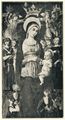 Matteo di Giovanni, particolare del dipinto della 'Madonna col Bambino, i Santi Girolamo, Giovanni Battista e angeli'
