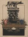 Coperta del libro album 'Ricordo di Siena' con la scultura della lupa di Giovanni e Lorenzo di Turino
