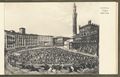 Disegno raffigurante una corsa del Palio di Siena