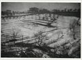 Veduta di un paesaggio di campagna con neve