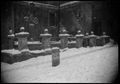 Siena, fonte di San Maurizio con la neve