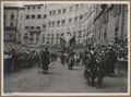 Siena, carroccio con musici per il Palio del 16 agosto 1947