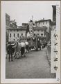 Siena, carroccio con musici per il Palio del 16 agosto 1937