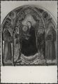 Sano di Pietro, dipinto della 'Madonna in trono con Bambino tra angeli, San Francesco e San Bernardino da Siena'