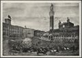Disegno raffigurante una corsa del Palio di Siena