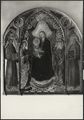 Sano di Pietro, dipinto della 'Madonna in trono con Bambino tra angeli, San Francesco e San Bernardino da Siena'