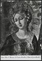Matteo di Giovanni, particolare del dipinto con 'Santa Barbara' della 'Santa Barbara tra Santa Caterina d'Alessandria, Santa Maddalena e angeli'