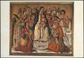 Benvenuto di Giovanni, dipinto della 'Madonna in trono col Bambino e angeli fra i Santi Agostino, Giacomo, Giovanni Evangelista, Sebastiano