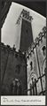 Siena, veduta della torre del Mangia dal cortile del Podestà