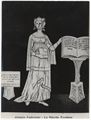 Disegno della 'Sibilla Eritrea', tarsia marmorea di Antonio Federighi nel pavimento del duomo di Siena