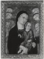 Sano di Pietro, dipinto della 'Madonna col Bambino, sa Girolamo, San Bernardino e due angeli'