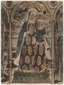 Benvenuto di Giovanni, particolare del trittico della 'Madonna col Bambino e santi'