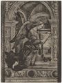 Girolamo del Pacchia, 'Angelo annunciante', affresco dell'oratorio di San Bernardino a Siena