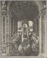 Pinturicchio,'Enea Silvio Piccolomini fa atto di sottomissione al pontefice Eugenio IV a nome dell'imperatore Federico III', dal ciclo di affreschi nella Libreria Piccolomini nel duomo di Siena