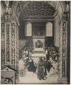 Pinturicchio,'Enea Silvio Piccolomini riceve il cappello cardinalizio da Callisto III' dal ciclo di affreschi nella Libreria Piccolomini nel duomo di Siena