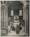 Pinturicchio,'Enea Silvio Piccolomini riceve il cappello cardinalizio da Callisto III' dal ciclo di affreschi nella Libreria Piccolomini nel duomo di Siena