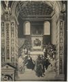 Pinturicchio,'Enea Silvio Piccolomini riceve il cappello cardinalizio da Callisto III' dal ciclo di affreschi nella Libreria Piccolomini nel duomo di Siena