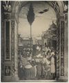 Pinturicchio,'Pio II giunge ad Ancona per dare inizio alla Crociata' dal ciclo di affreschi nella Libreria Piccolomini nel duomo di Siena