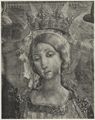 Matteo di Giovanni, particolare del dipinto con 'Santa Barbara' della 'Santa Barbara tra Santa Caterina d'Alessandria, Santa Maddalena e angeli'