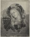 Scuola senese, 'Madonna Annunciata', frammento di affresco nella chiesa di San Niccolò al Carmine