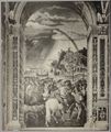 Pinturicchio,'Enea Silvio Piccolomini parte per Basilea come segretario del vescovo Domenico Capranica' dal ciclo di affreschi nella Libreria Piccolomini nel duomo di Siena