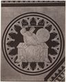 Disegno della tarsia marmorea della 'Giustizia' nel pavimento del duomo di Siena