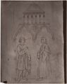 Disegno raffigurante una 'Parabola', tarsia marmorea del pavimento del duomo di Siena