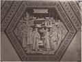 Disegno della tarsia marmorea dell' 'Incontro tra Elia e Acab' di Domenico Beccafumi nel pavimento del duomo di Siena