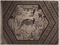 Disegno della tarsia dell 'Il sacrificio dei sacerdoti di Baal' di Domenico Beccafumi nel pavimento del duomo di Siena