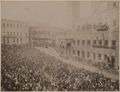 Siena, veduta di palazzo Pubblico durante il Palio