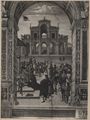 Pinturicchio,'Enea Silvio Piccolomini incoronato poeta dall'imperatore Federico III' dal ciclo di affreschi nella Libreria Piccolomini nel duomo di Siena