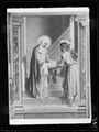 Alessandro Franchi e Gaetano Marinelli, 'Dono delle vesti a Gesù apparso a Santa Caterina in veste di pellegrino povero', Casa di Santa Caterina, camera della Santa, Siena