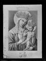 Incisione di D. Testi su disegno di Visconti 'Madonna con Bambino' 