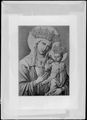 Incisione di D. Testi su disegno di Visconti 'Madonna con Bambino' 