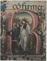 Liberale da Verona, 'Guarigione del lebbroso', miniatura del codice 24.9, c. 67v. della Libreria Piccolomini di Siena